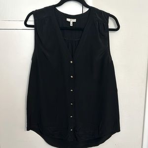 Joie black sleeveless blouse